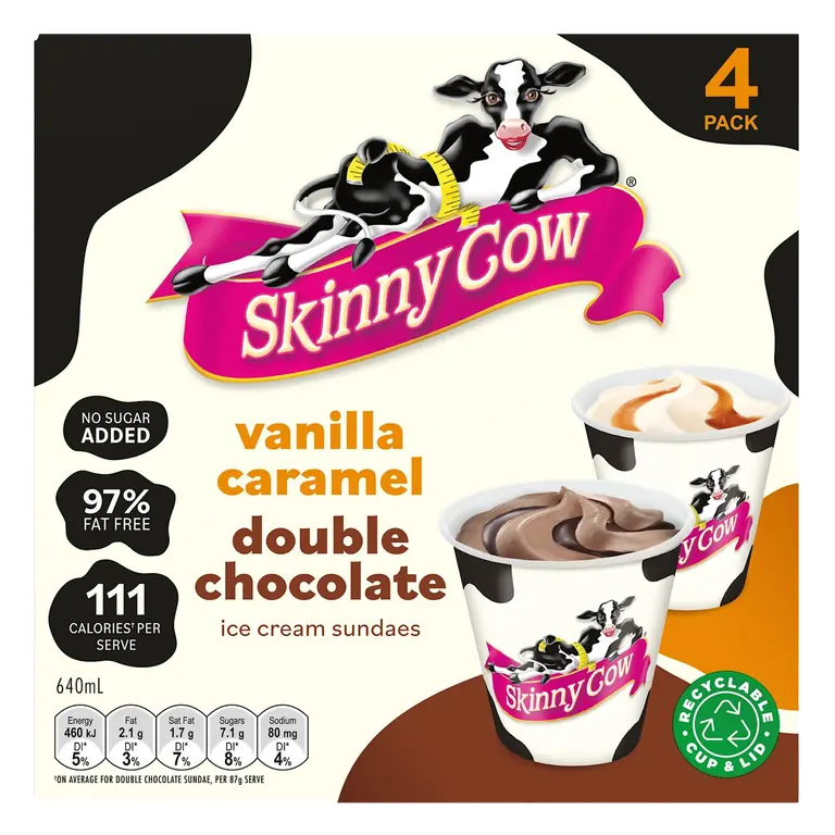 Skinny Cow Vanilla Caramel Double Chocolate Ice Cream