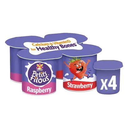 Strawberry & Raspberry Kids Yogurts Big Pots