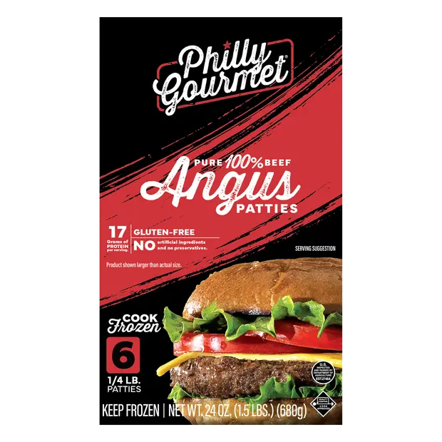 1/4 lb Pure Angus Beef Patties - 6 ct Frozen