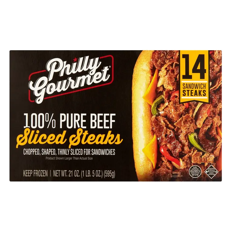 100% Pure Beef Sliced Steaks