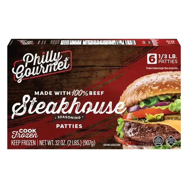 Steakhouse 1/3 lb Smokehouse Beef Patties - 6 ct Frozen