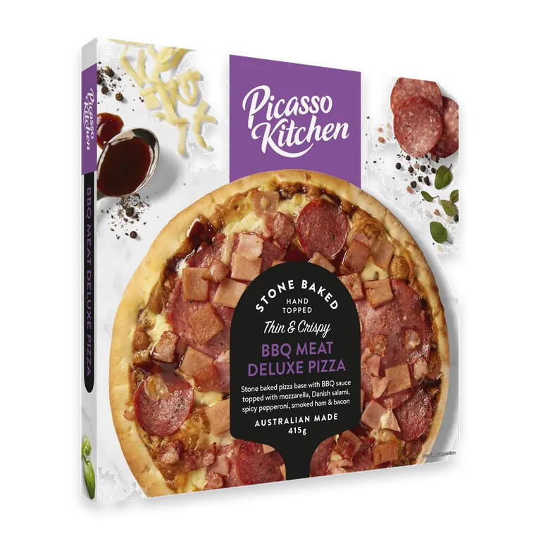 Pizza Thin & Crispy BBQ Meat Deluxe