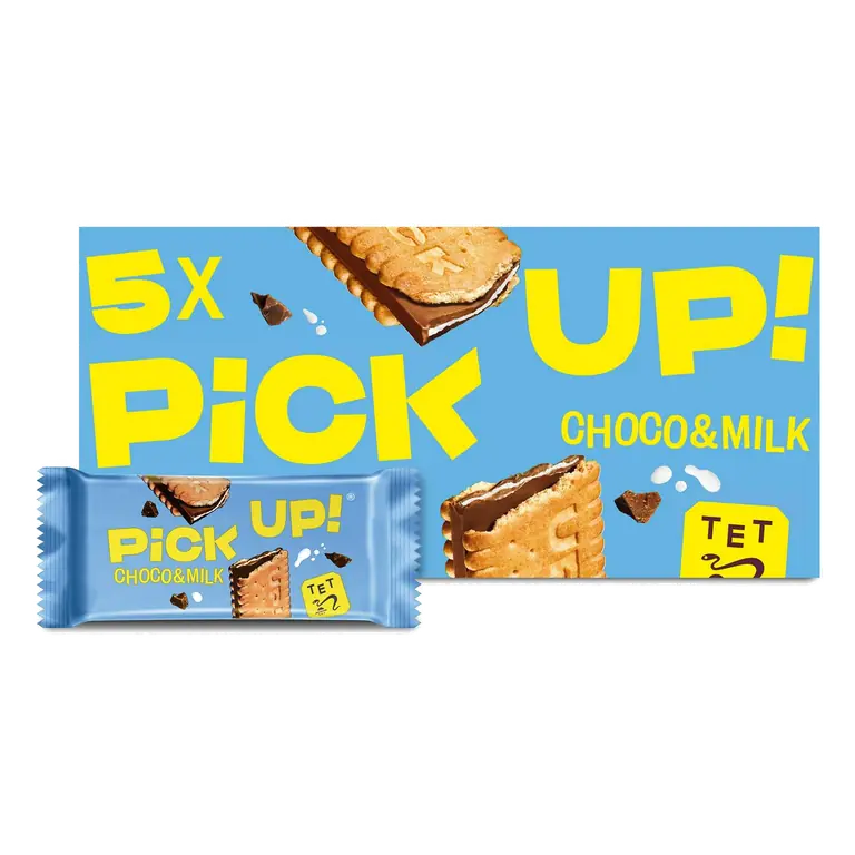 Bahlsen Pick Up Choco & Milk Chocolate Biscuit Bars x5