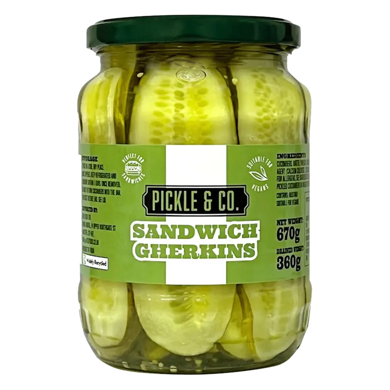 Pickle & Co. Sandwich Gherkins 670g