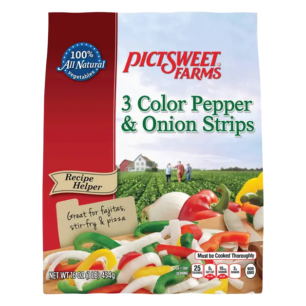 3 Color Pepper & Onion Strips Frozen