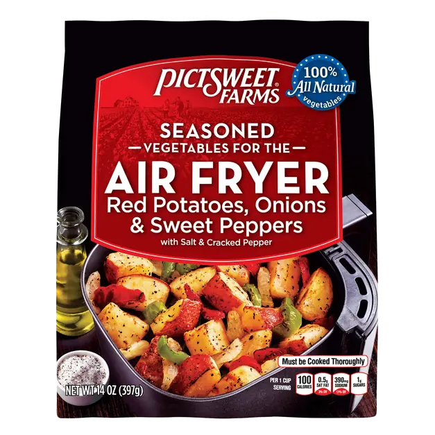 Air Fryer Vegetables Red Potatoes Onions & Sweet Peppers