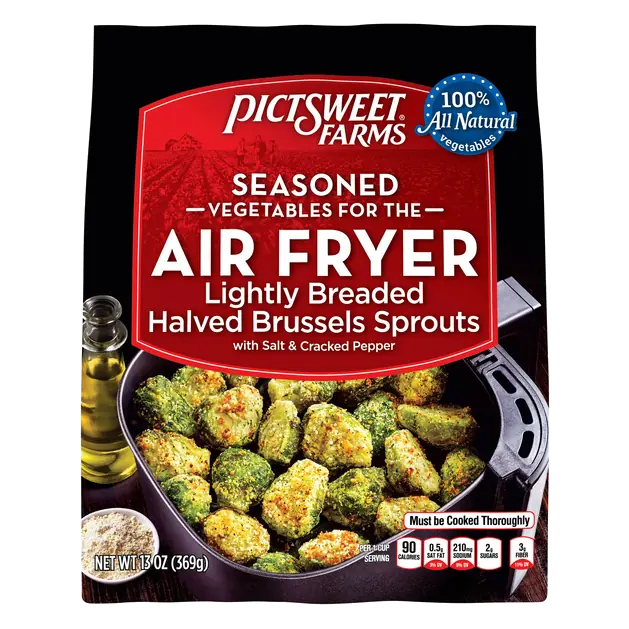 Seasoned Air Fryer Lightly Breaded Halved Brussels Sprouts