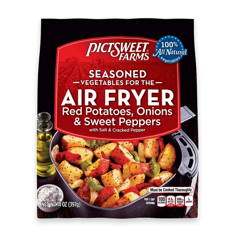 Seasoned Vegetables for the Air Fryer Red Potatoes, Onions & Sweet Peppers