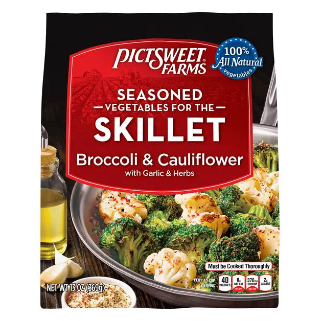 Seasoned Vegetables for the Skillet Broccoli/Cauliflower