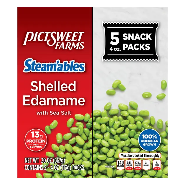 Steam'ables Shelled Edamame Snack Packs - 5 ct Frozen