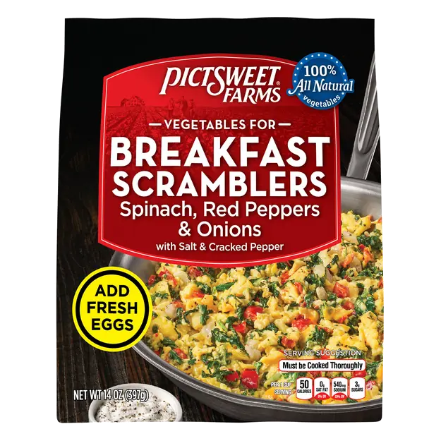 Pictsweet Farms Vegetables for Breakfast Scramblers Spinach, Red Peppers & Onions - 14 oz
