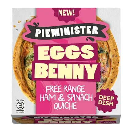 Eggs Benny Ham & Spinach Quiche