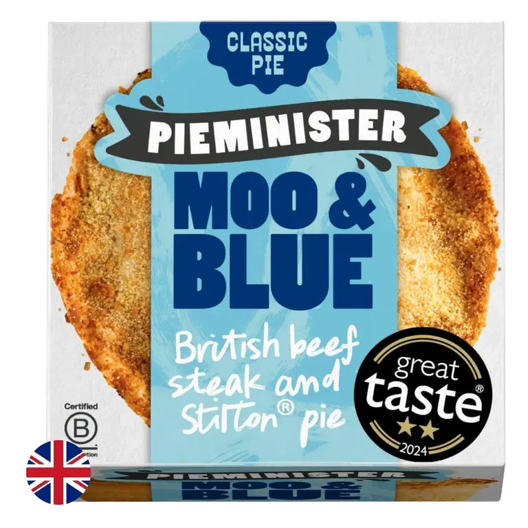 Moo & Blue British Beef Steak & Stilton Pie 255g