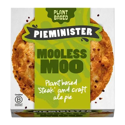 Mooless Moo Pie with plant based 'steak' & Craft Ale
