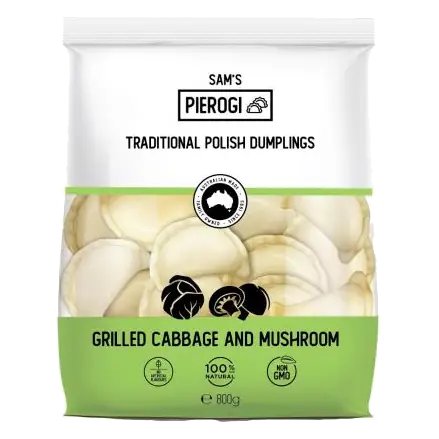 With Grilled Cabbage & Mushroom