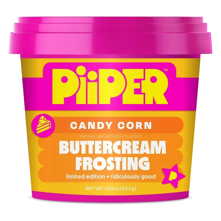 Piiper Candy Corn Buttercream Frosting, 16oz