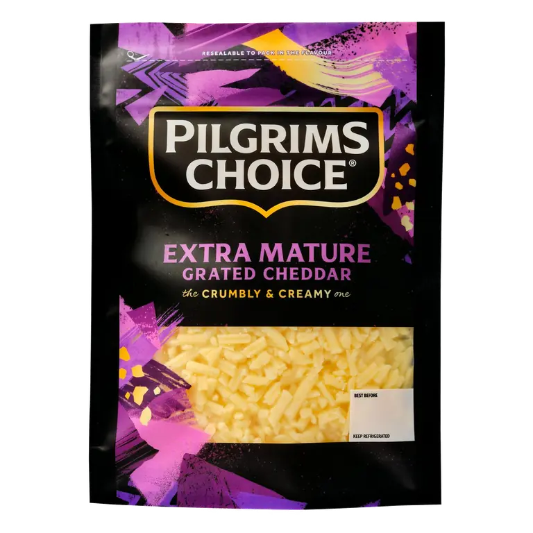 Pilgrims Choice Grated Extra Mature Cheddar 180g