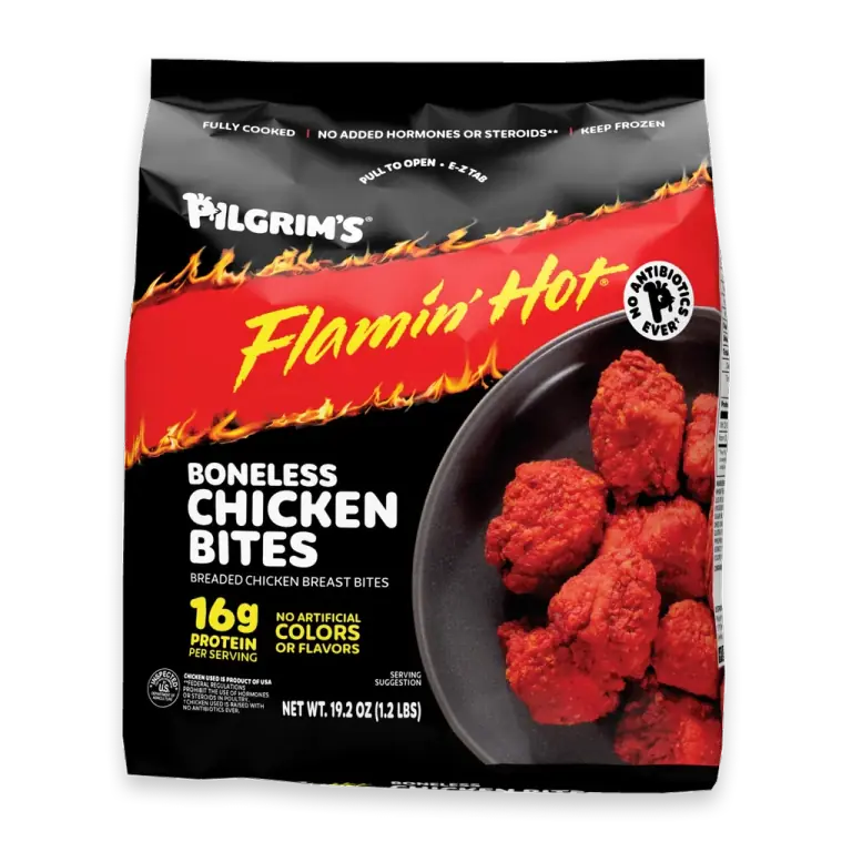 x Flamin' Hot Fully Cooked Boneless Chicken Bites Breaded Chicken Breast Bites