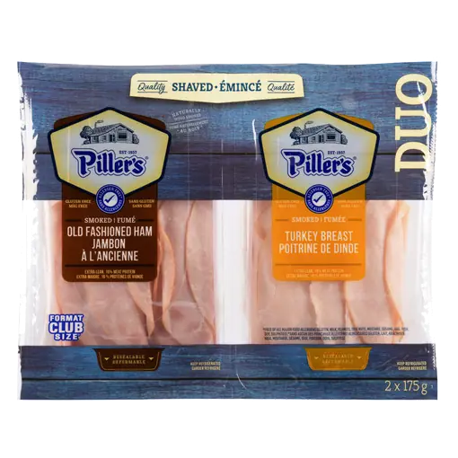 Deli Meat Duo Ham And Smoked Turkey Shaved Club Size 350 g