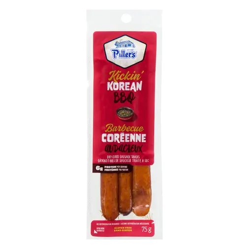 Dry Cured Sausage Snacks Kickin' Korean BBQ 75 g