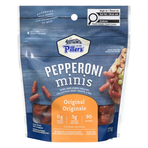 Semi-Dry Cured Snacks Pepperoni Minis Original 175 g