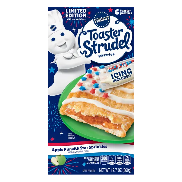 Apple Pie with Star Sprinkles Toaster Strudel Pastries - 6 ct