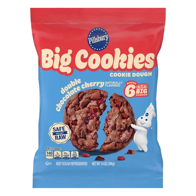 Pillsbury Big Cookies, Double Chocolate Cherry Cookie Dough