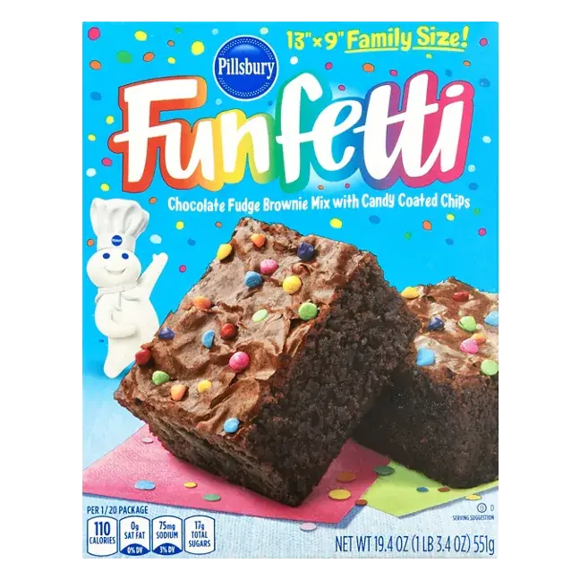 Funfetti Brownie Mix, Chocolate Fudge, Family Size