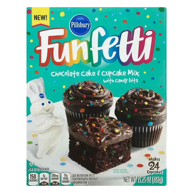 Funfetti Cake & Cupcake Mix with Candy Bits, Chocolate