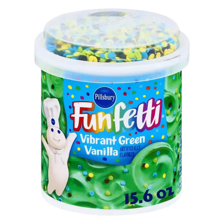 Pillsbury Funfetti Vibrant Green Vanilla Frosting, 15.6oz: Gluten-Free