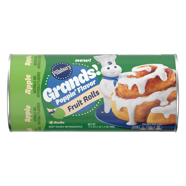 Apple Rolls with Vanilla Icing - 5 ct