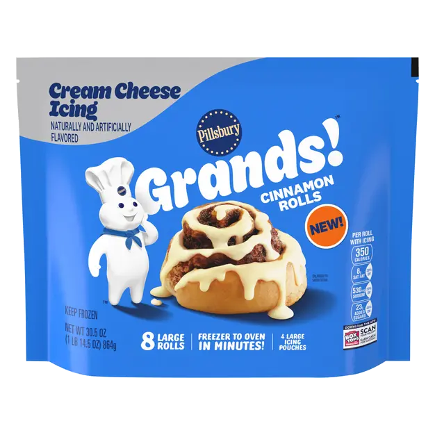 Cinnamon Rolls with Cream Cheese Icing - 8 ct Frozen