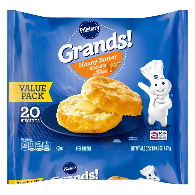 Honey Butter Biscuits Value Pack - 20 ct Frozen