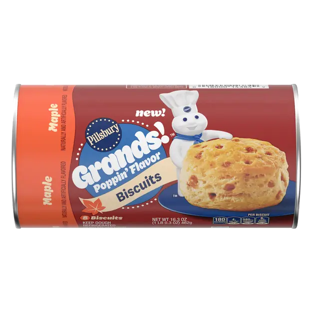 Poppin Flavor Maple Biscuits Dough - 8 ct