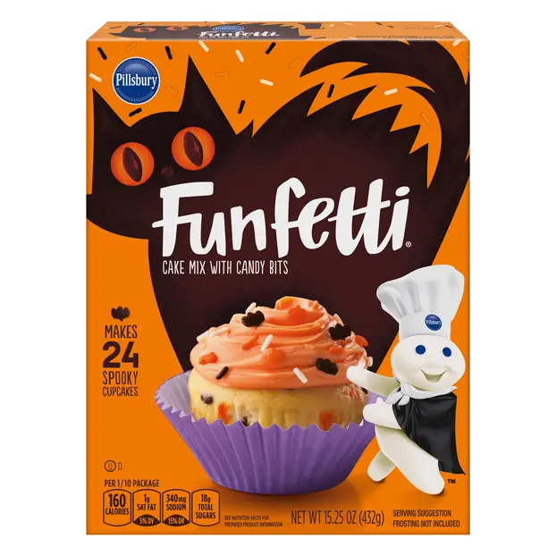 Halloween Funfetti Cake Mix with Candy Bits