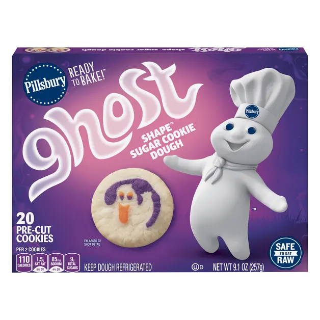 Halloween Ghost Sugar Cookie Pre-Cut Dough - 20 ct