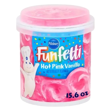 Hot Pink Vanilla Flavored Frosting