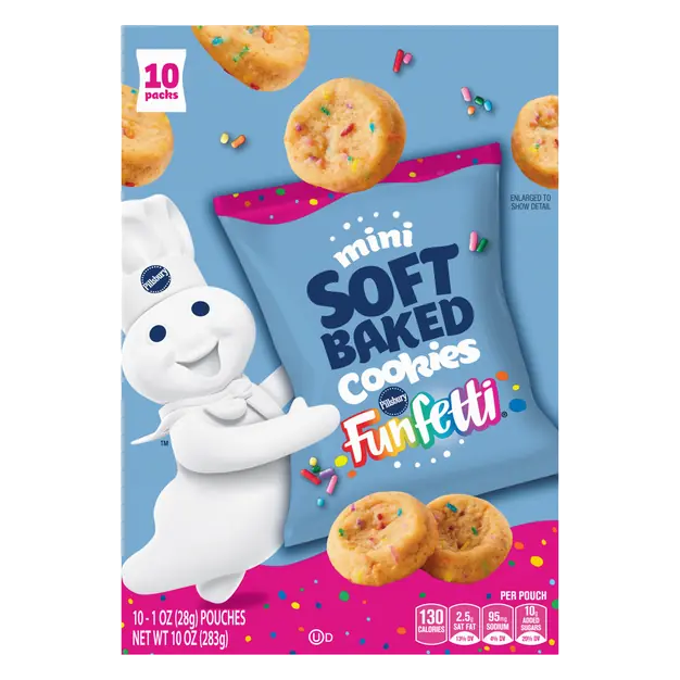 Mini Soft Baked Funfetti Cookies - 10 ct