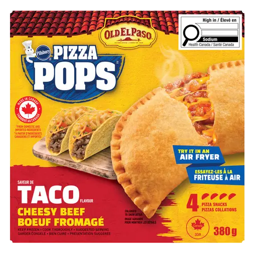 Frozen Pizza Pops Taco Flavour Cheesy Beef 380 g