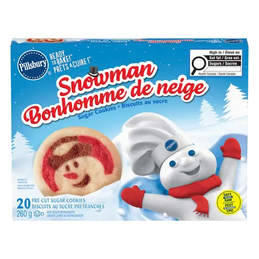 Ready To Bake Sugar Cookies Snowman 260 g