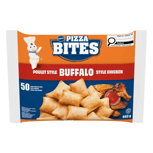 Pizza Bites Frozen Pizza Snacks Buffalo Style Chicken 50 Count 693 g
