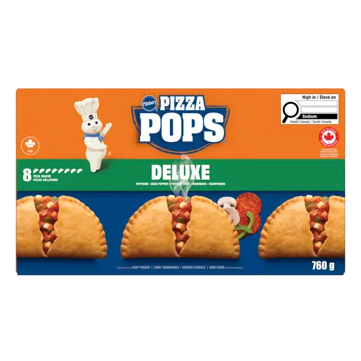Pizza Pops Frozen Pizza Snack Deluxe Pepperoni Green Peppers Mushrooms 760 g