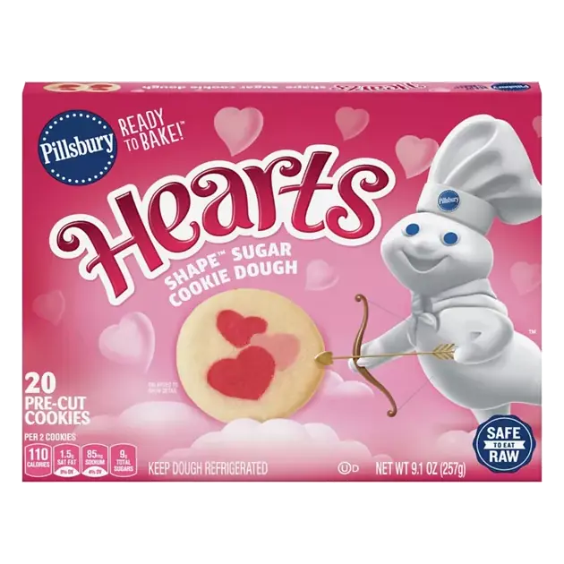 Ready to Bake! Cookie Dough, Shape Sugar, Hearts