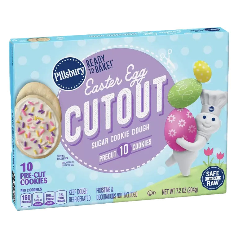 Ready to Bake! Egg Cut Out Sugar Cookie Dough