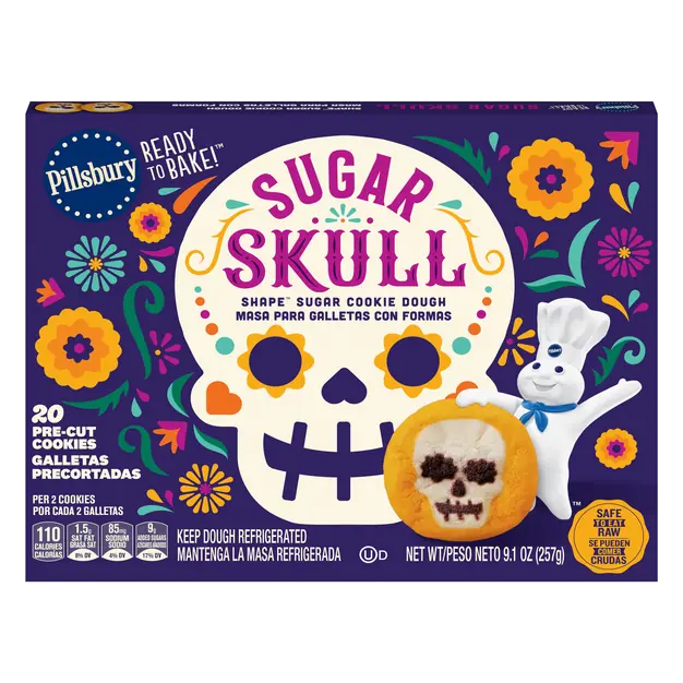 Ready to Bake! Skull Shape Sugar Cookie Dough - 20 ct