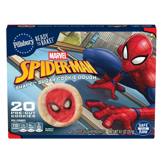 Ready to Bake! Spider-Man Pre-Cut Sugar Cookie Dough - 20 ct