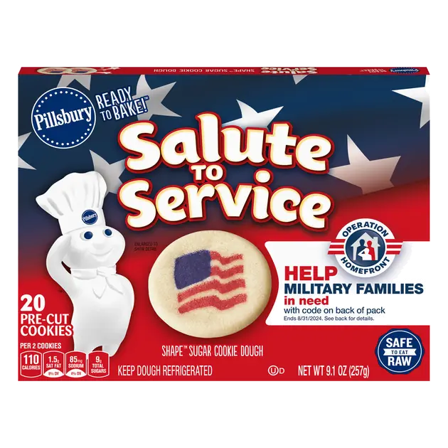 Salute To Service Shape Sugar Cookie Dough