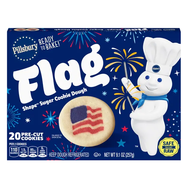 Salute To Service Sugar Cookie Pre-Cut Dough - 20ct