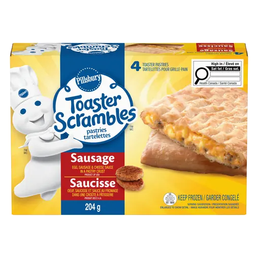 Toaster Scrambles Pastries Egg Sausage And Cheese Sauce 204 g (frozen)
