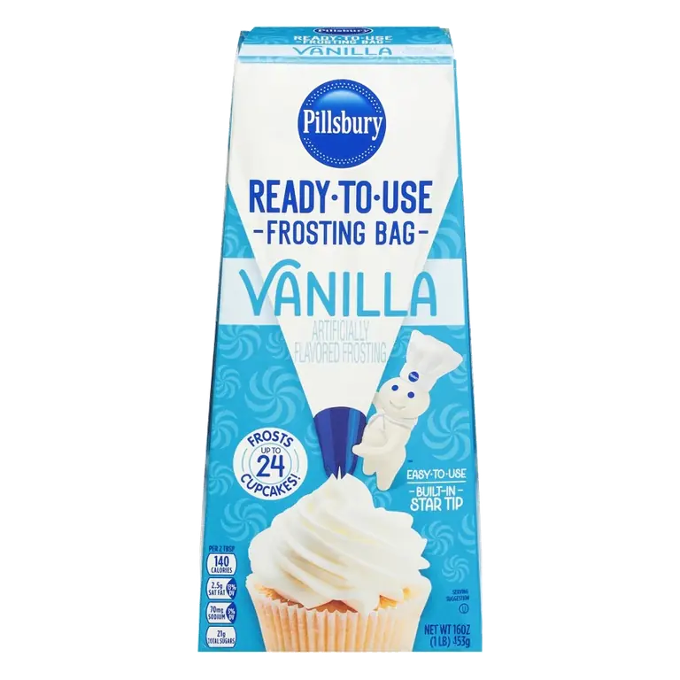 Pillsbury Vanilla Flavored Ready-to-Use Frosting Bag, 16oz: Gluten-Free